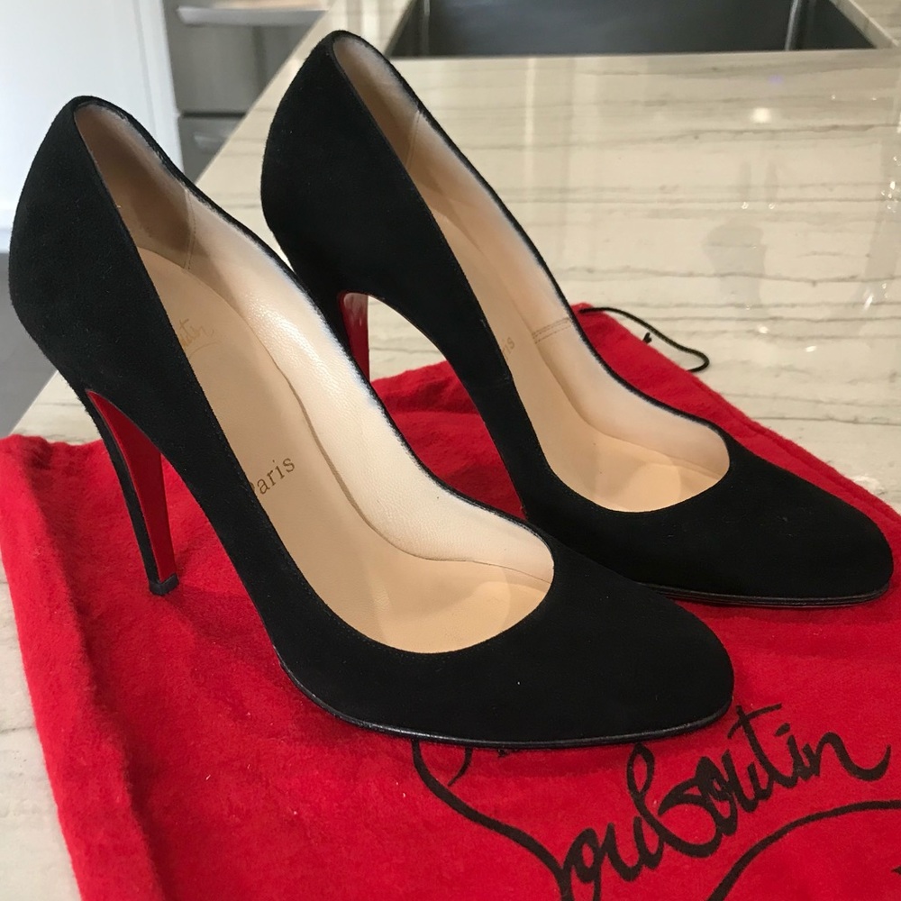 Christian Louboutin Decollete blk suede 38 EU/8 US